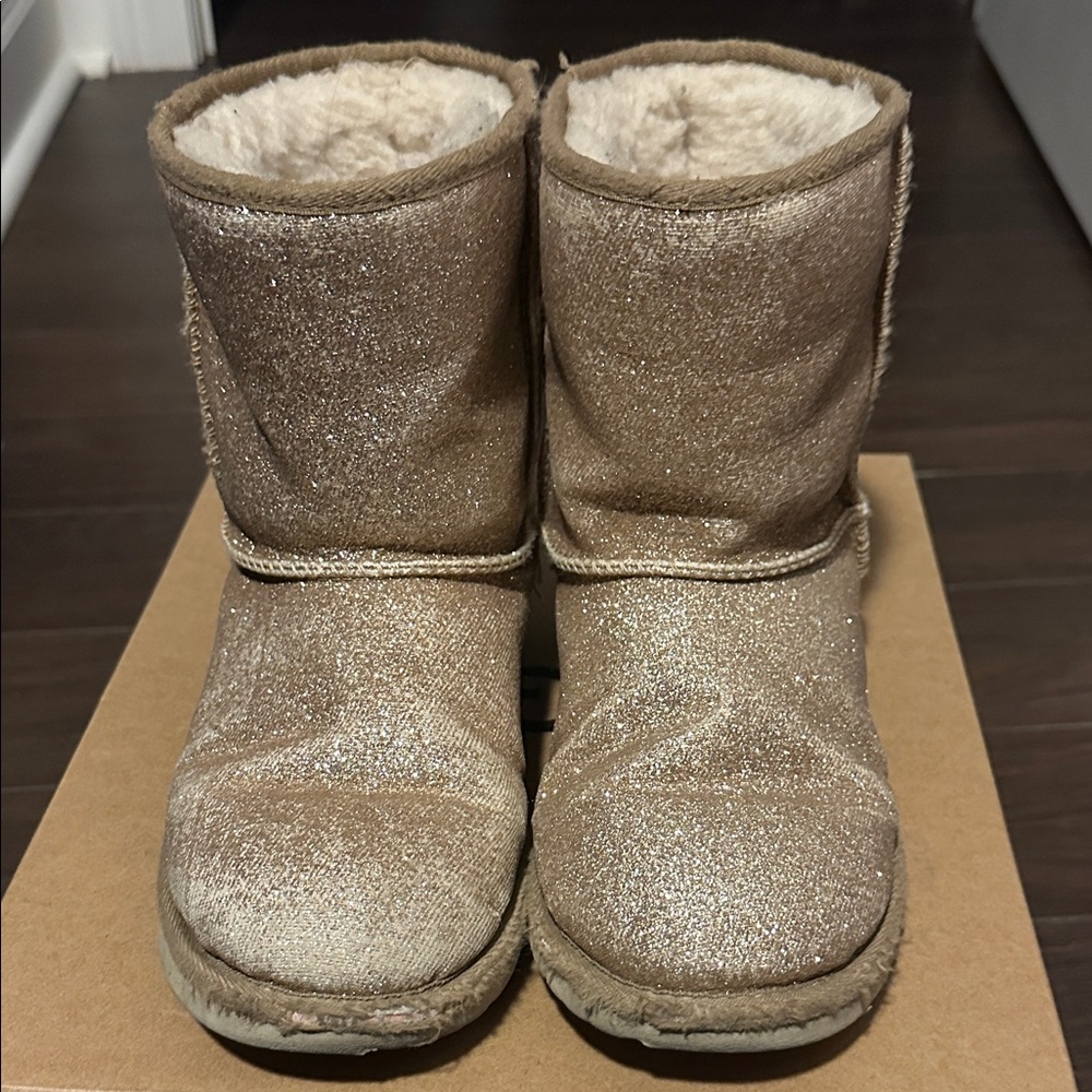 UGG Kids Glittery Tan Boots